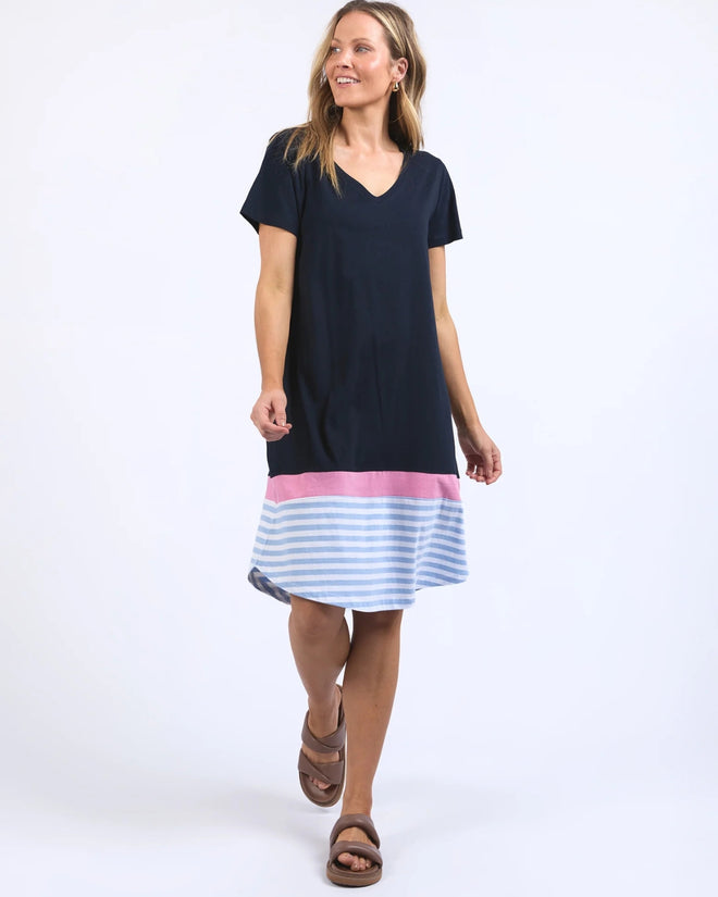 Elm Draw the Line Dress Navy