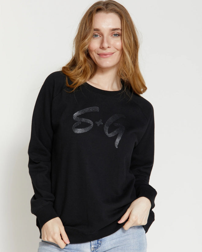 Stella and Gemma Black with Black Logo Sweatshirt