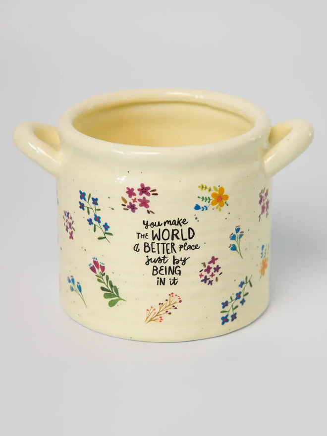 Crock Planter Medium You Make the World
