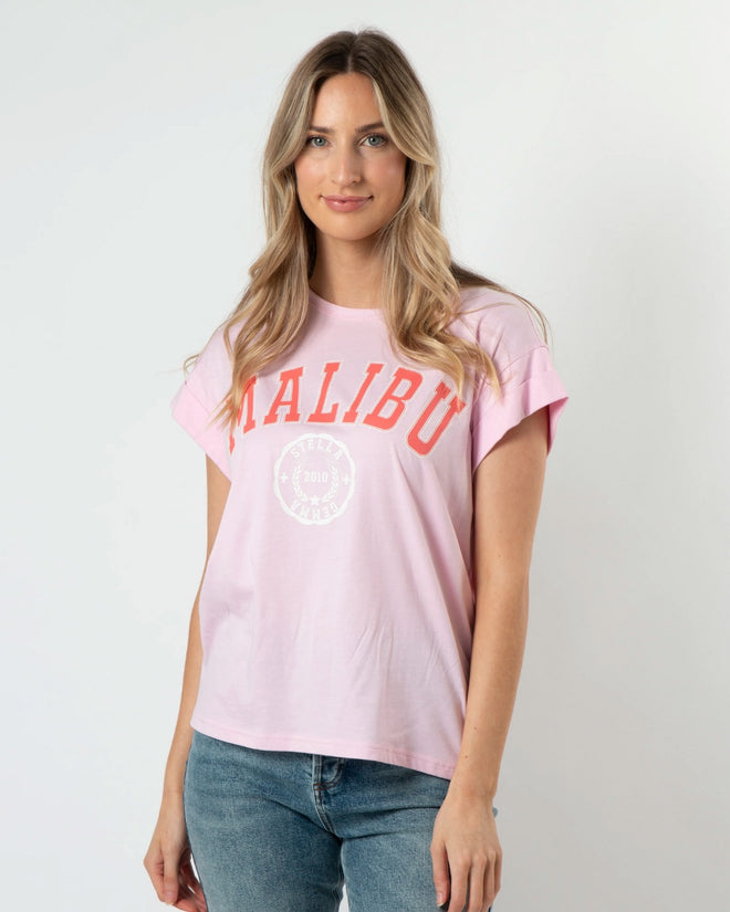  Stella and Gemma Candy Malibu Cuff Sleeve T Shirt