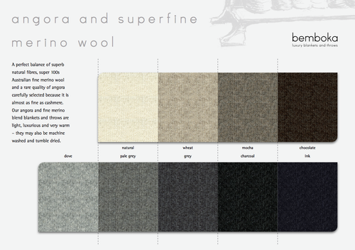 Bemboka Merino/ Angora Fine Rib Throw