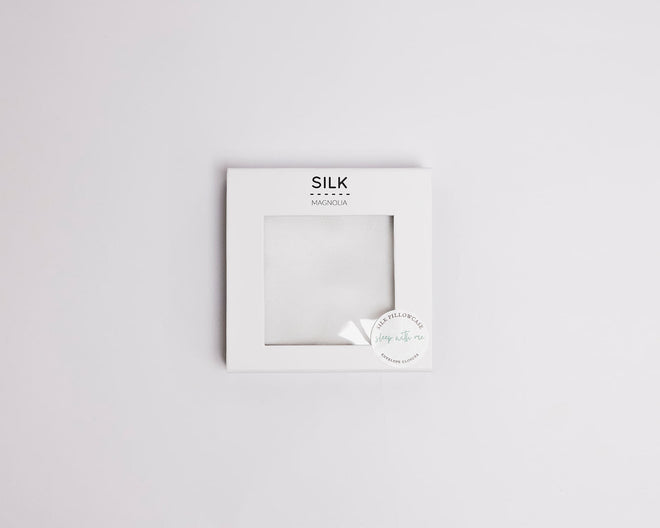Silk Magnolia Luxury Silk Pillowcase Arctic White