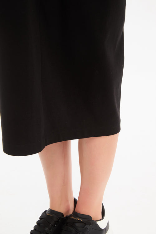 Tirelli Black Cream Stripe Back Ovoid Dress