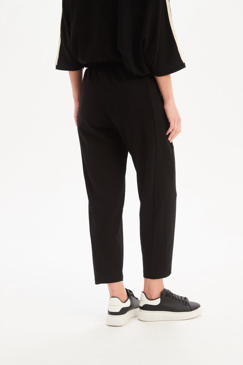 Tirelli Barrell Leg Lounge Pant Black Cream Stripe Summer Weight