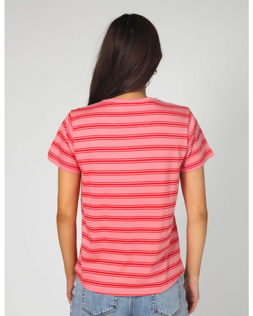 Stella and Gemma Stripe Base 1991 Pink Ace T Shirt