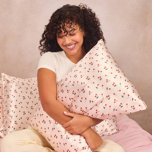 Kitsch Satin Pillowcase Standard Cherry Print