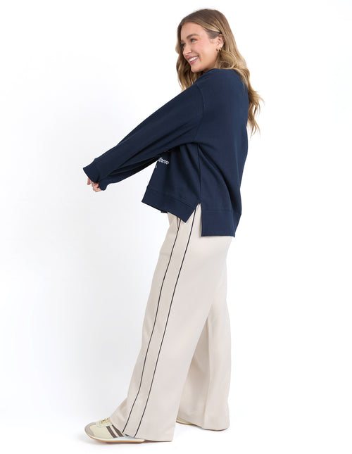 Foxwood Royal Botanical Crew Sweatshirt Navy