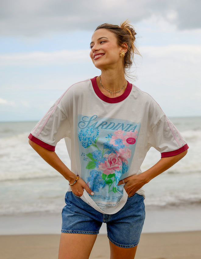 Foxwood Studio Series Mediterranean Posy T Shirt White