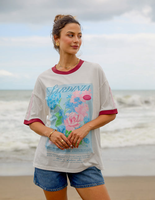 Foxwood Studio Series Mediterranean Posy T Shirt White