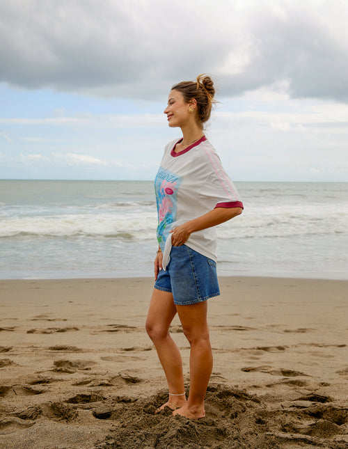 Foxwood Studio Series Mediterranean Posy T Shirt White