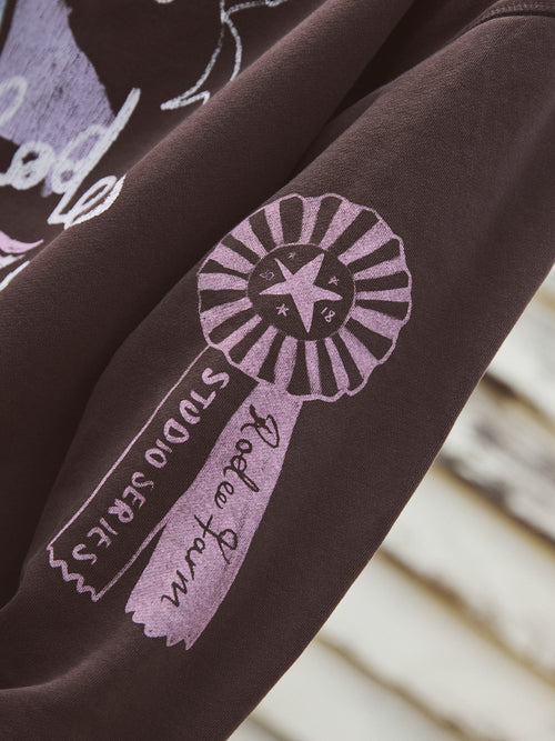 Foxwood Studio Series Rodeo Farm Crew Sweatshirt Coffee