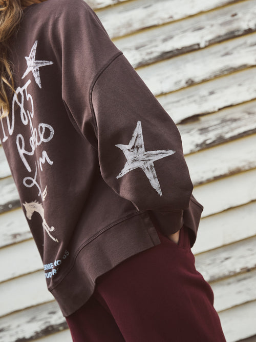 Foxwood Studio Series Rodeo Farm Crew Sweatshirt Coffee