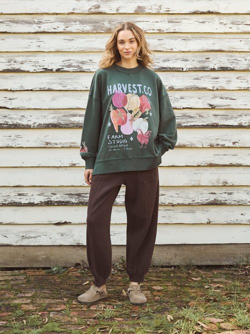 Foxwood Studio Series Farm Studio Crew Sweatshirt Clover Green