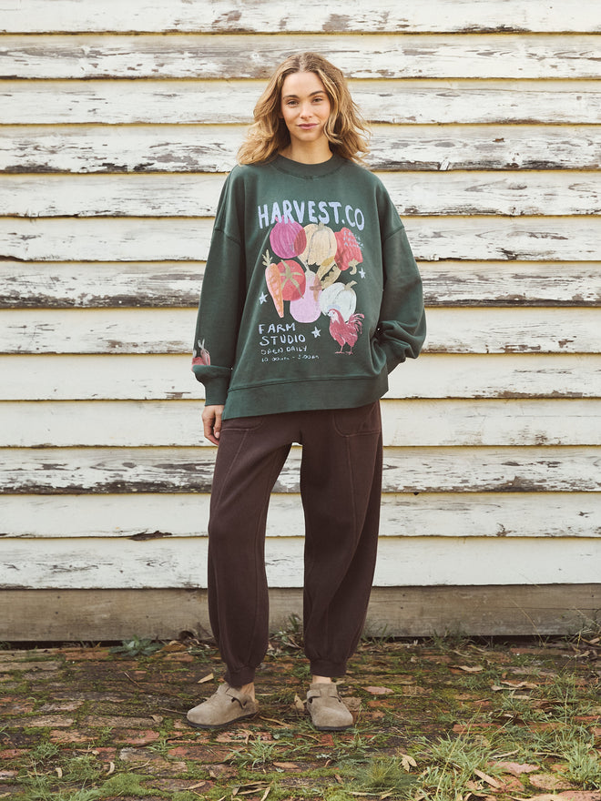 Foxwood Studio Series Farm Studio Crew Sweatshirt Clover Green