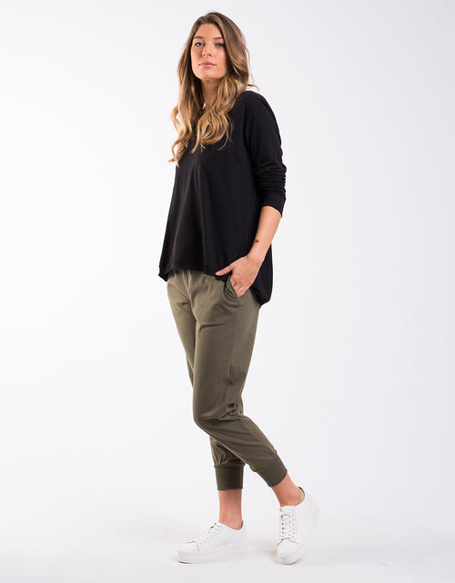 Foxwood Highline V Neck Top Black