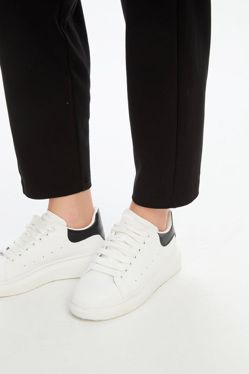 Tirelli Barrell Leg Lounge Pant Black Cream Stripe