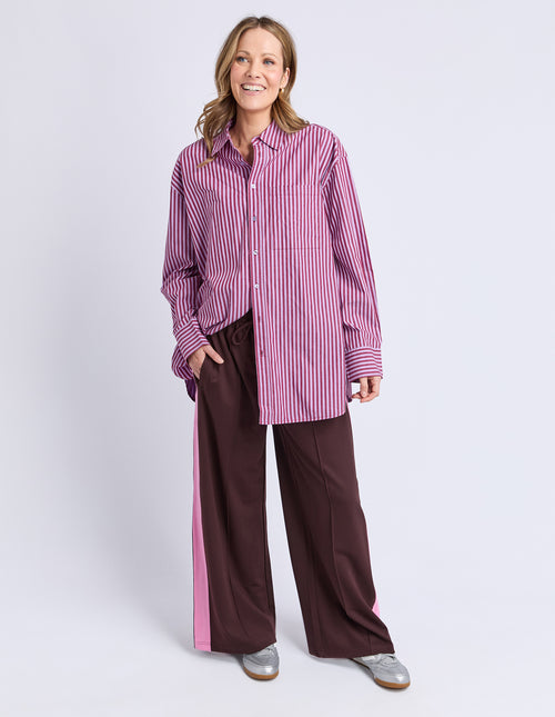 Elm Lila Stripe Shirt Maroon