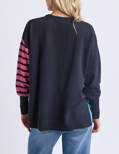 Elm Effie Mixed Striped Knit Jumper