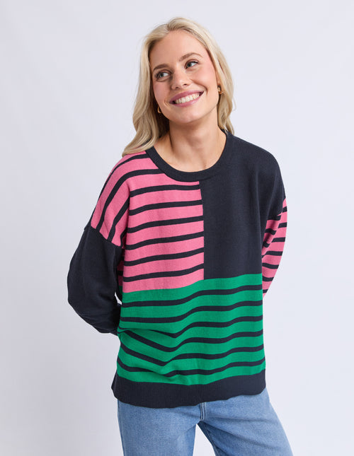 Elm Effie Mixed Striped Knit Jumper
