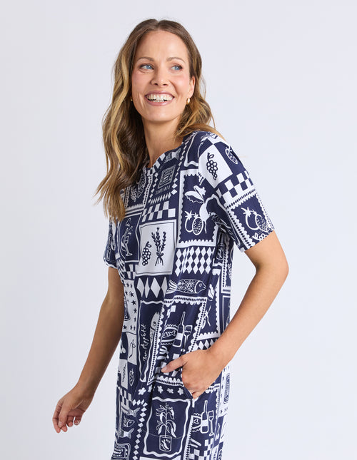Elm Chin Chin Dress Navy