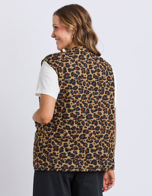Elm Saskia Vest Leopard Print