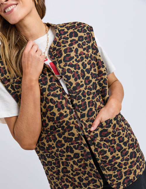 Elm Saskia Vest Leopard Print