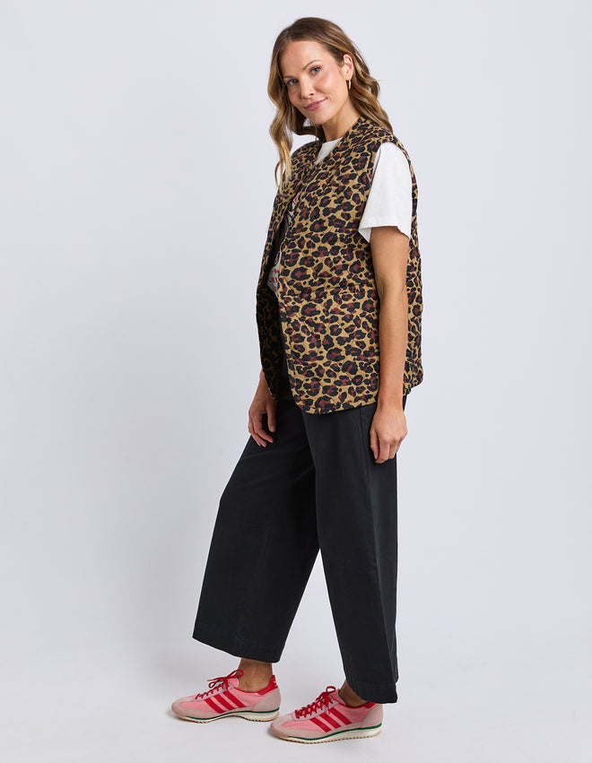 Elm Saskia Vest Leopard Print