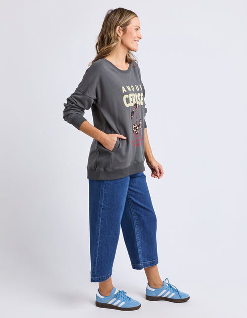 Elm Amore Cerise Crew Sweatshirt