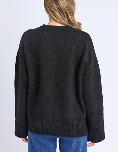Elm Star Intersia Knit Black