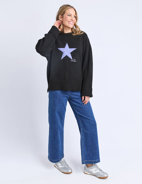 Elm Star Intersia Knit Black