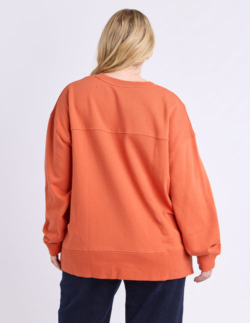 Elm Elin Crew Sweatshirt Orange
