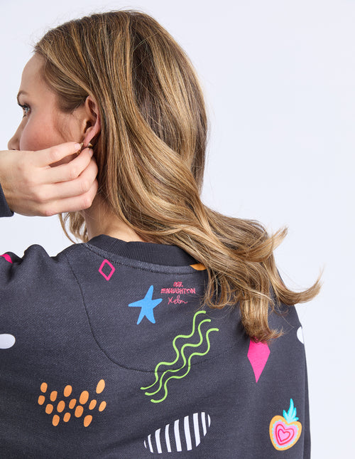 PREORDER - Elm Liquorice Galaxy Crew Sweatshirt DUE JULY