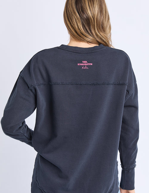 PREORDER - Elm Flaming Heart Crew Sweatshirt Navy DUE JULY
