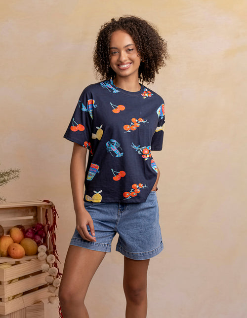 Elm Market T Shirt Navy