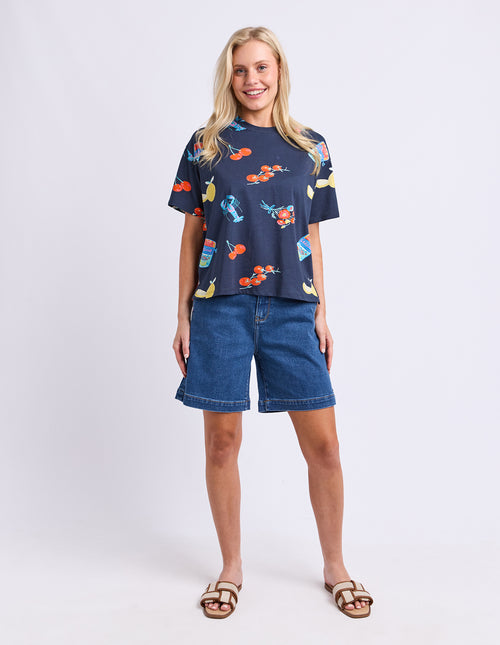 Elm Market T Shirt Navy