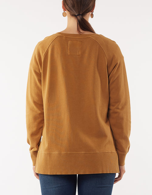 Elm Fundamental Sydney Crew Sweatshirt Gold