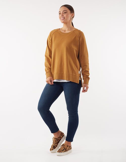 Elm Fundamental Sydney Crew Sweatshirt Gold