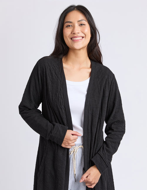 Elm Haven Jersey Cardigan Black