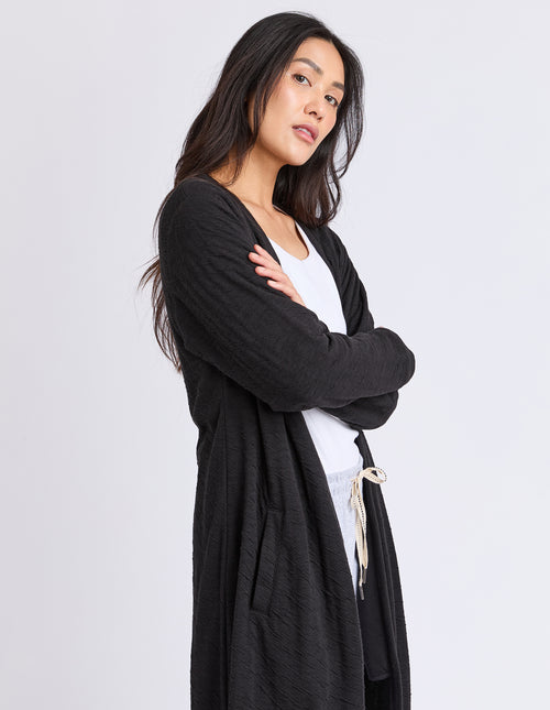 Elm Haven Jersey Cardigan Black