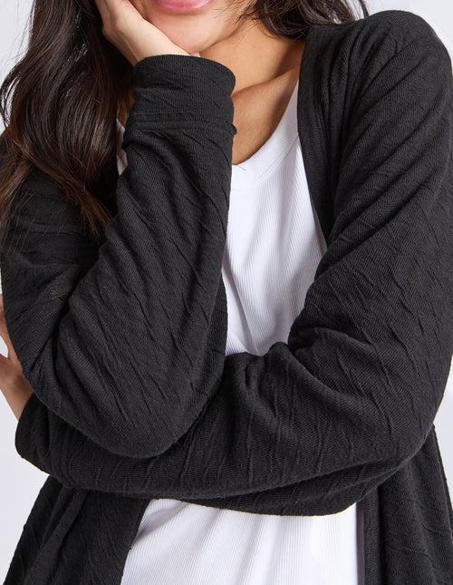 Elm Haven Jersey Cardigan Black