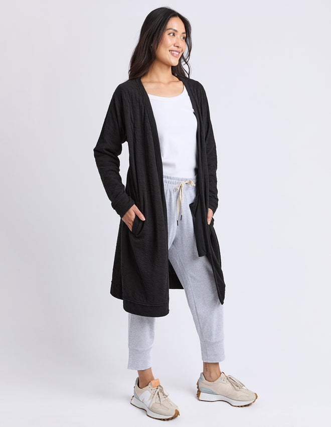Elm Haven Jersey Cardigan Black