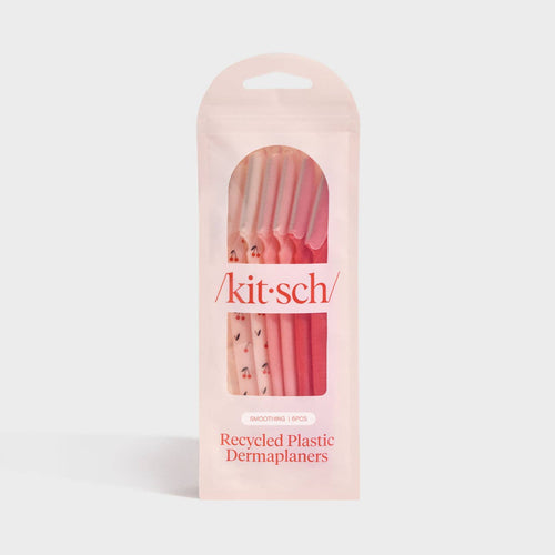 Kitsch Recycled Plastic Dermaplaners 6pc Set - Asstd Cherry Blossom