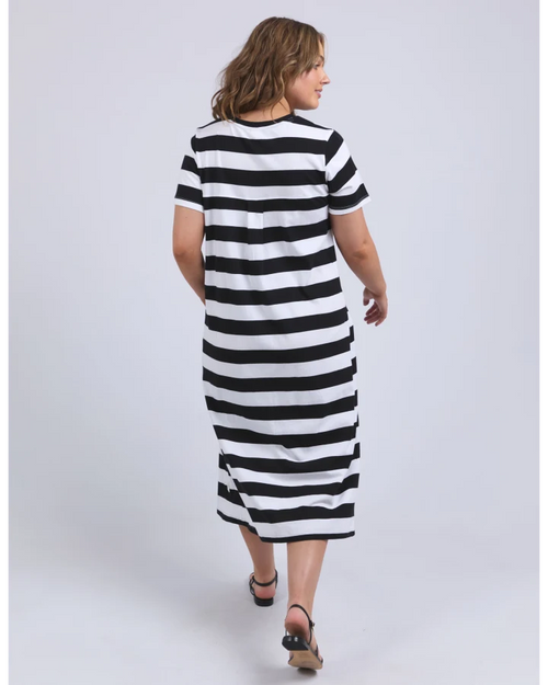 Elm Adria Dress Black Stripe