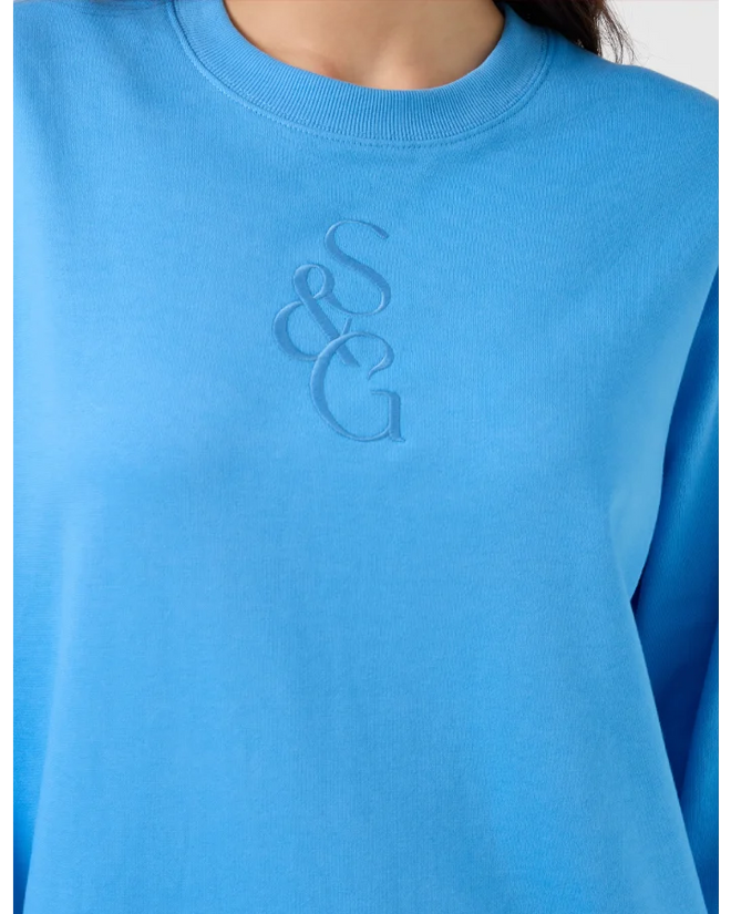 Stella and Gemma Essential Sweatshirt Azure Blue