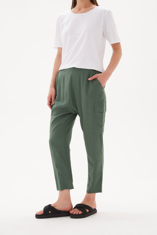 Tirelli Soft Cargo Pants Soft Emerald