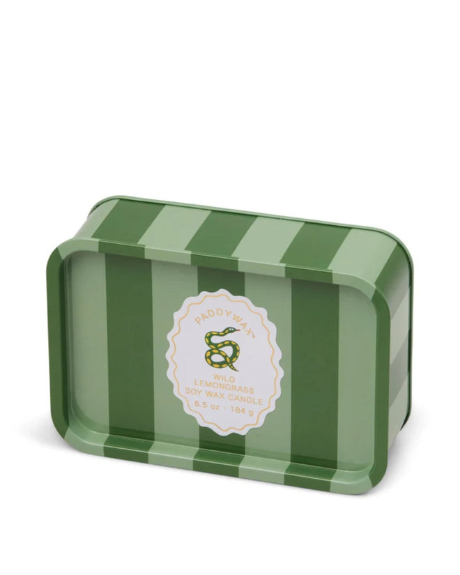 A Dopo Snake Tin Candle Wild Lemongrass