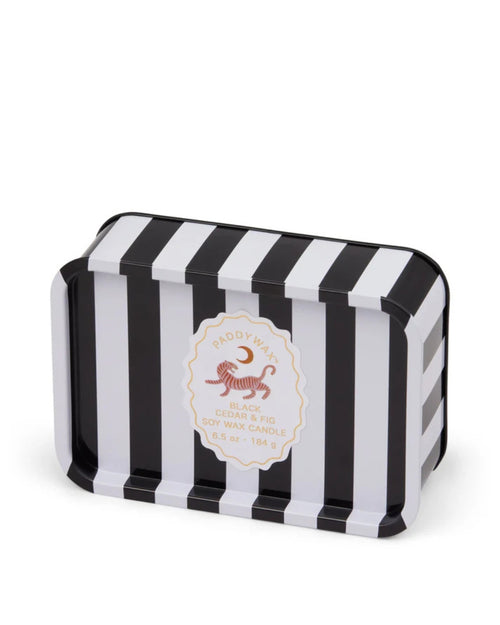 A Dopo Tiger Tin Candle Black Cedar and Fig