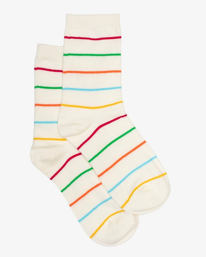 Antler Ankle Socks Rainbow Stripe