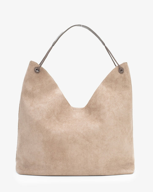 Antler Classic Carry All Shoulder Bag-Taupe Suedette