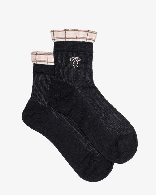 Antler Collette Bow Sock Black